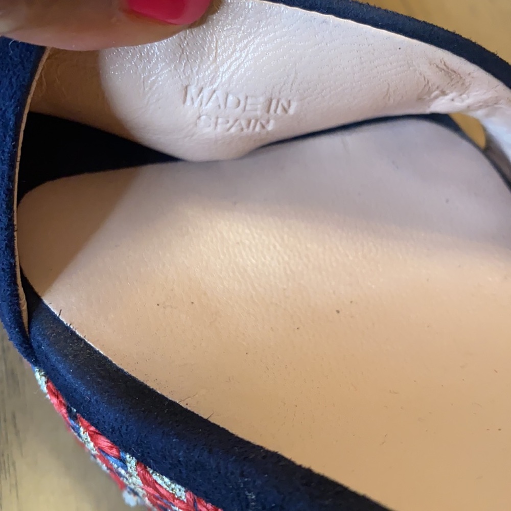 ❤️ Authentic Gucci Blue Suede Horsebit Espadrille Wedge Heels - Picture 5 of 11